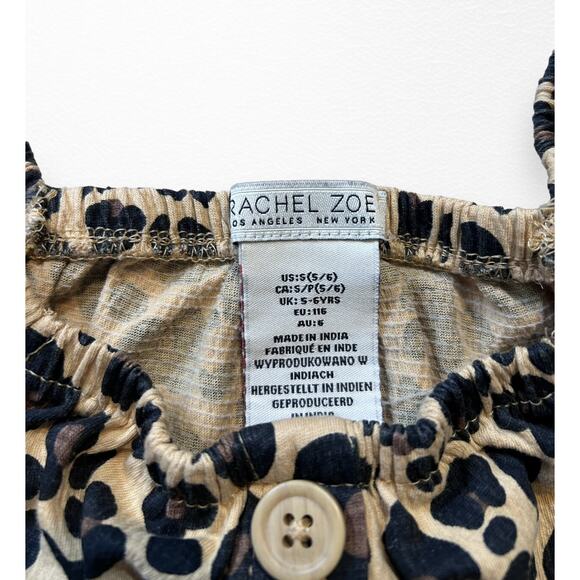 Rachel Zoe Flutter Sleeve Leopard Top, Size 5/6 - Picture 4 of 6